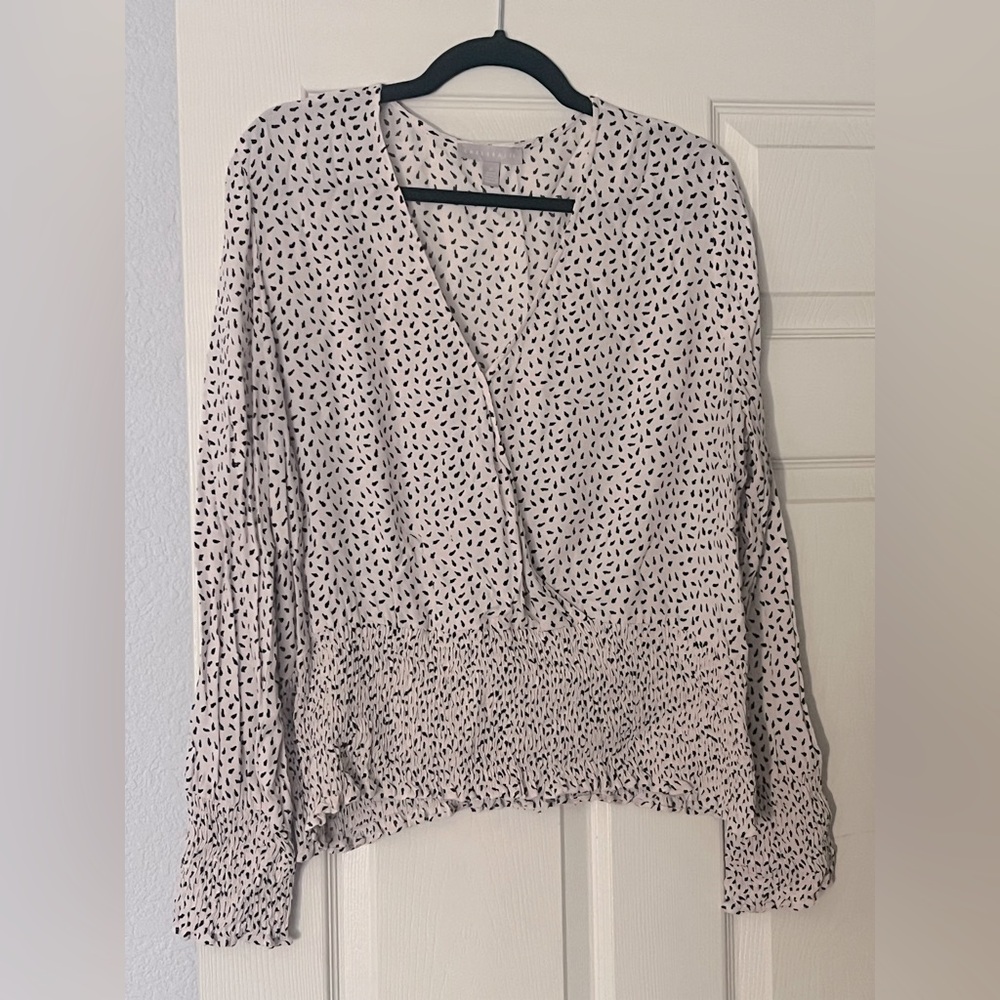Smocked wrap top